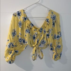 NastyGal floral crop top